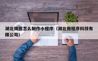 祁东湖北微信怎么制作小程序（湖北微程序科技有限公司）